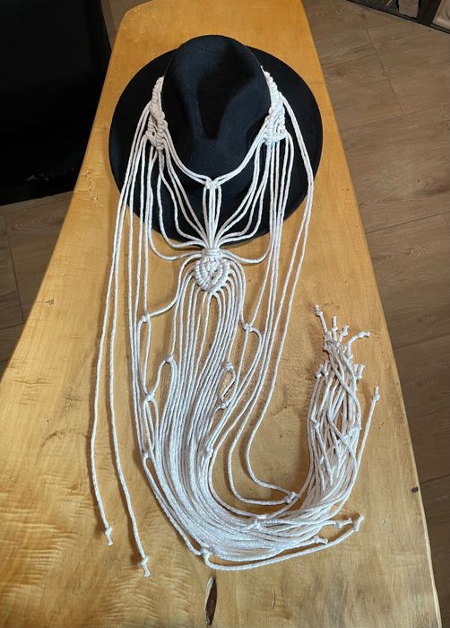 Welon ślubny wianek Boho na ślub wesele panieński lub na Komunię