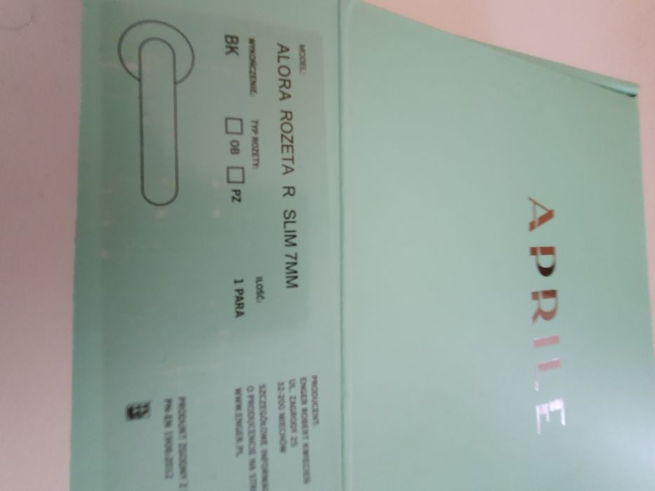 Klamki Aprile, białe 7 sztuk