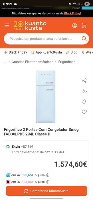 Frigorífico SMEG FAB30LPB5