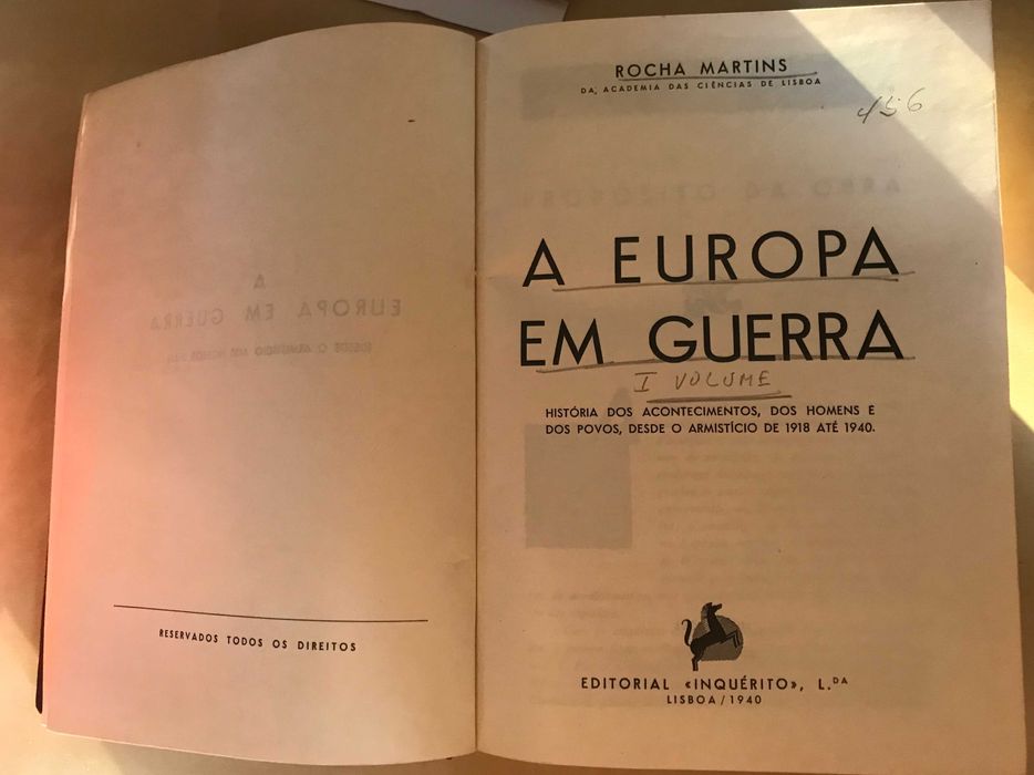Livro antigo encadernado - A Europa em Guerra - 2 volumes