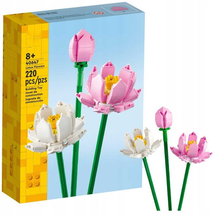 Zestaw klocków LEGO ICONS 40647 Kwiaty lotosu na prezent Wielkanoc