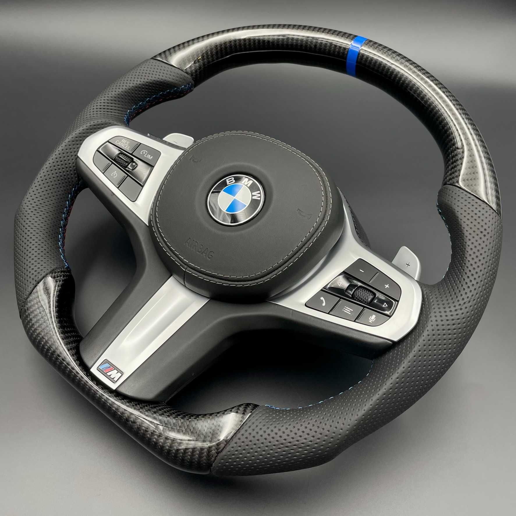 Kierownica BMW M PAKIET G30 G31 G32 G01 X6 łopatki DSG Carbon