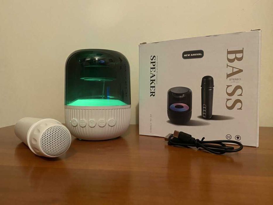 Mini conjunto de karaoke com luz RGB