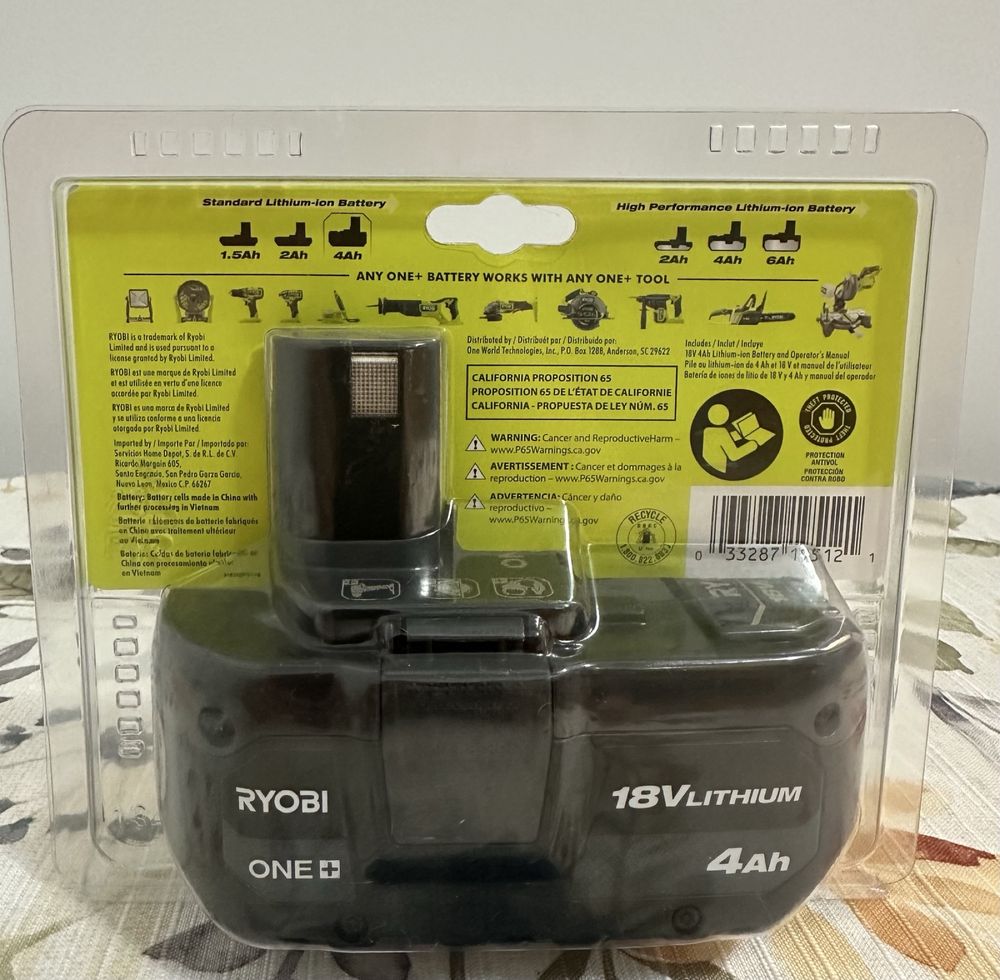 Акумулятор RYOBI 18V ONE+ 4.0 Ah Lithium-lon