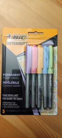 Permanentny permanentne flamastry pastelowe pastel intensity bic
