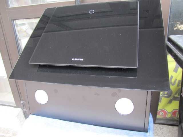 Okap kuchenny wyciąg 60 cm czarne szkło filtr węglowy Klarstein