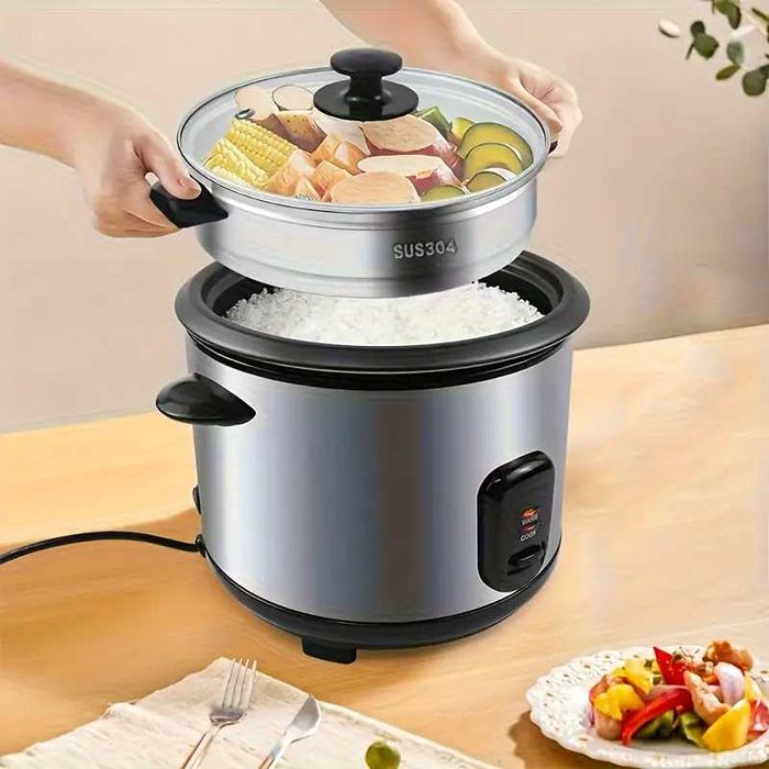 Panela elétrica arroz/ legumes/carnes multifuncional aço inox 5 litros