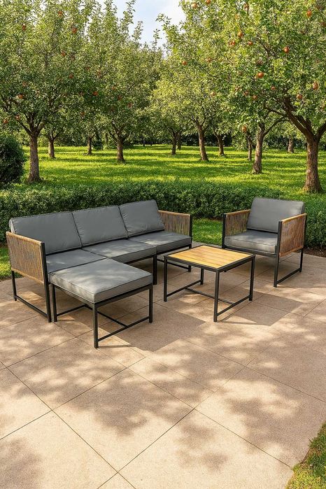 OUTLET! Narożnik Ogrodowy/Tarasowy Modułowy Zestaw Mebli 2 Kolory