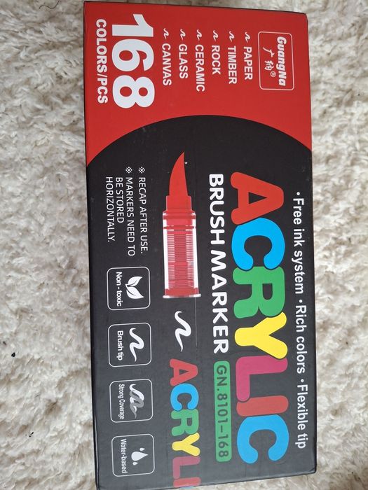 Zestaw markery akrylowe guangna 168 sztuk + posca