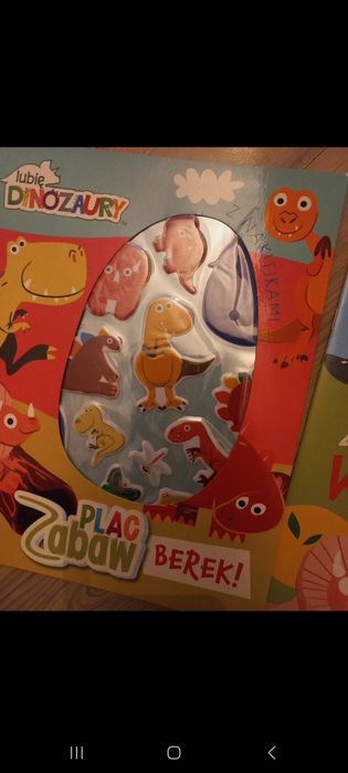 Lubię Dinozaury  zaraz wrrr plac zabaw berek naklejki Książeczka książ
