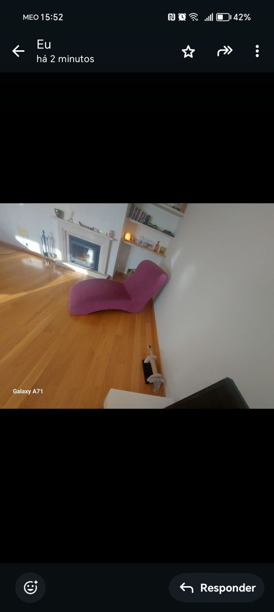 Chaise lounge rosa velho