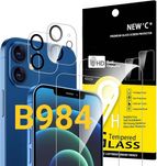 iPhone 12 szkło hartowane na wyświetlacz 2szt i aparat 2szt New'c B984