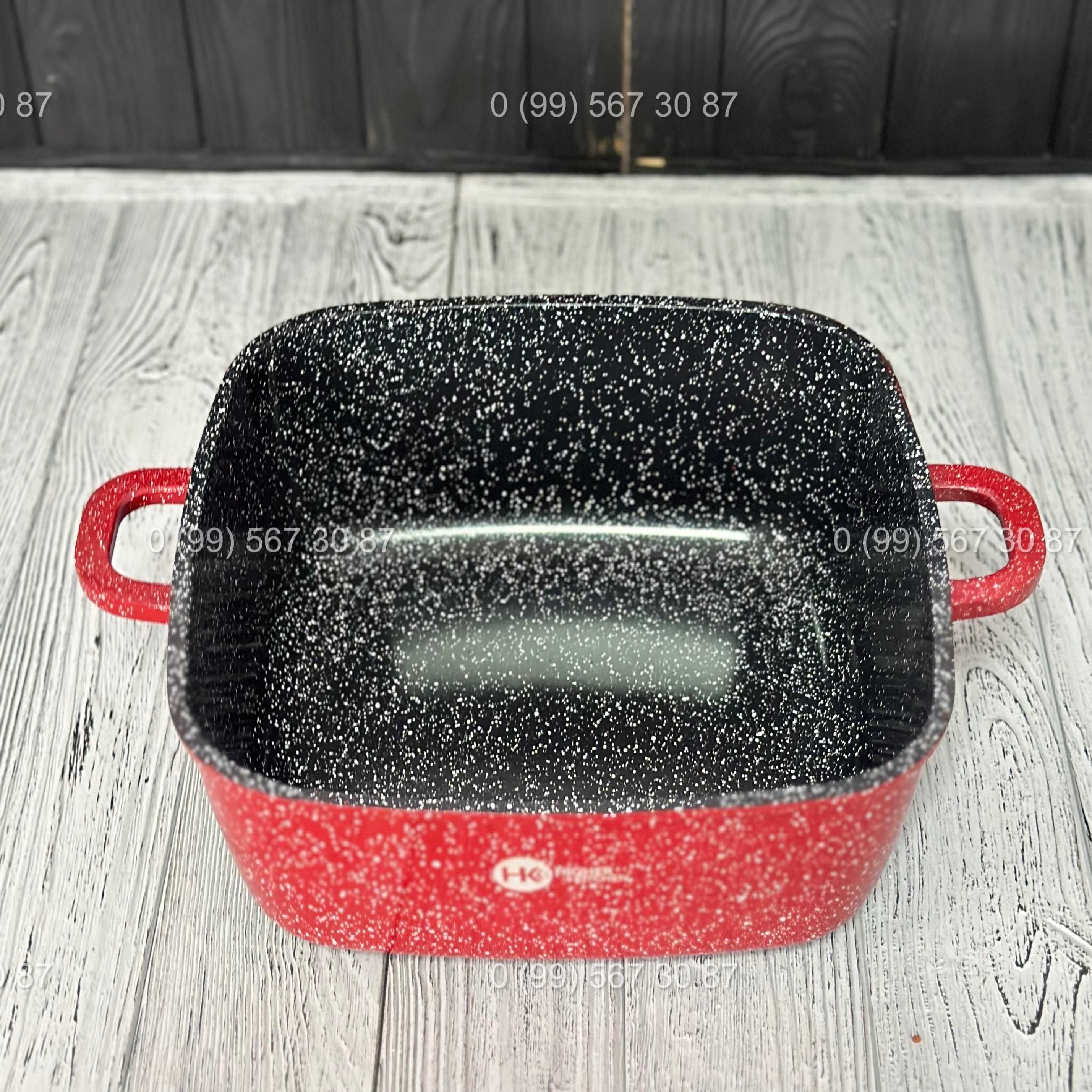Набір посуди (коструль і сковорода) HigherKitchen НК317 RED