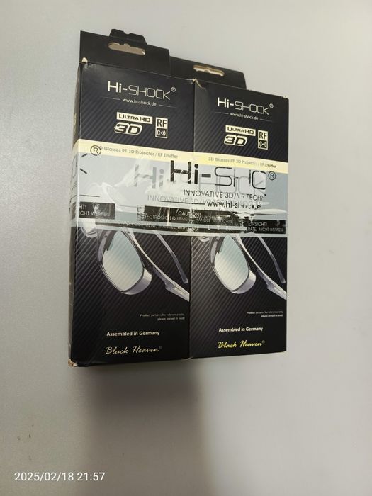 Okulary ultra HD, 3D z aktywną migawką zestaw 2szt.