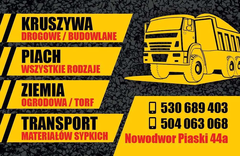 Piach podsypkowy,siany,płukany,mixokret transport do 1-27 ton.