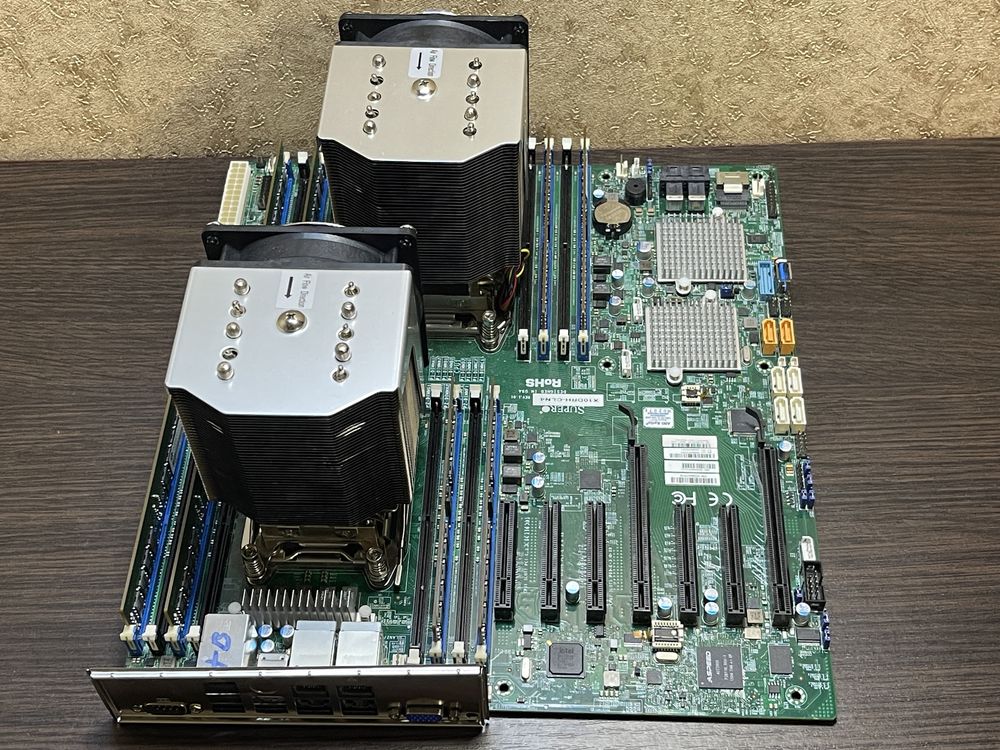 Комплект X10DRH-CLN4 IPMI (16 ядер 32 потоки), озу до 256гб