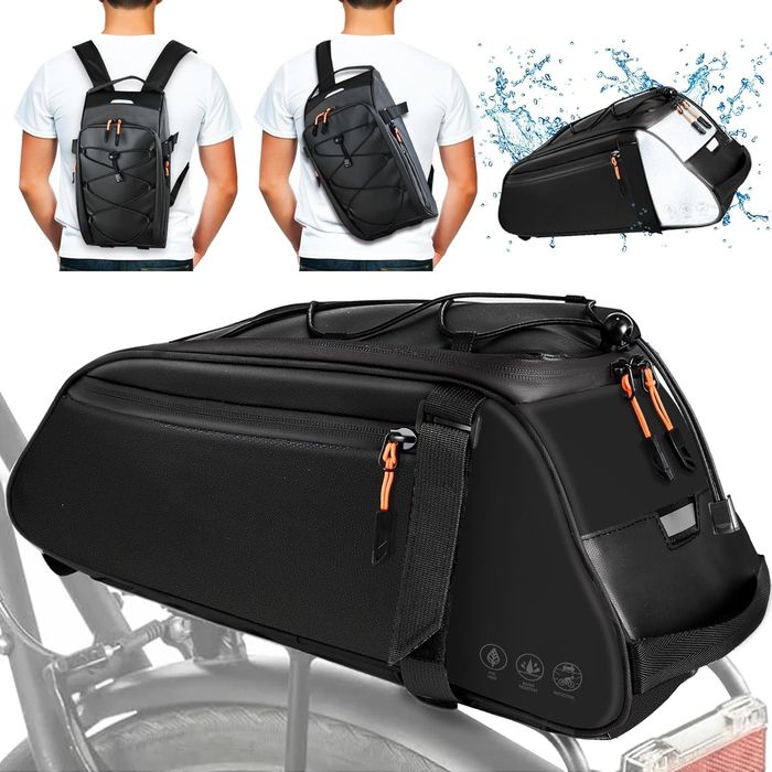 Hereneer 4-w-1 torba plecak na rower, 10 l wodoodporna i odblaskowa
