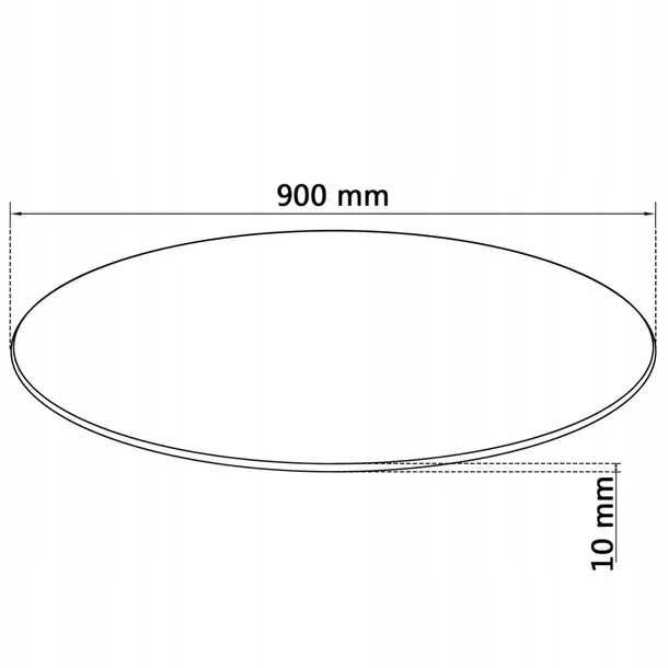 Blat szklany stolik 90 cm