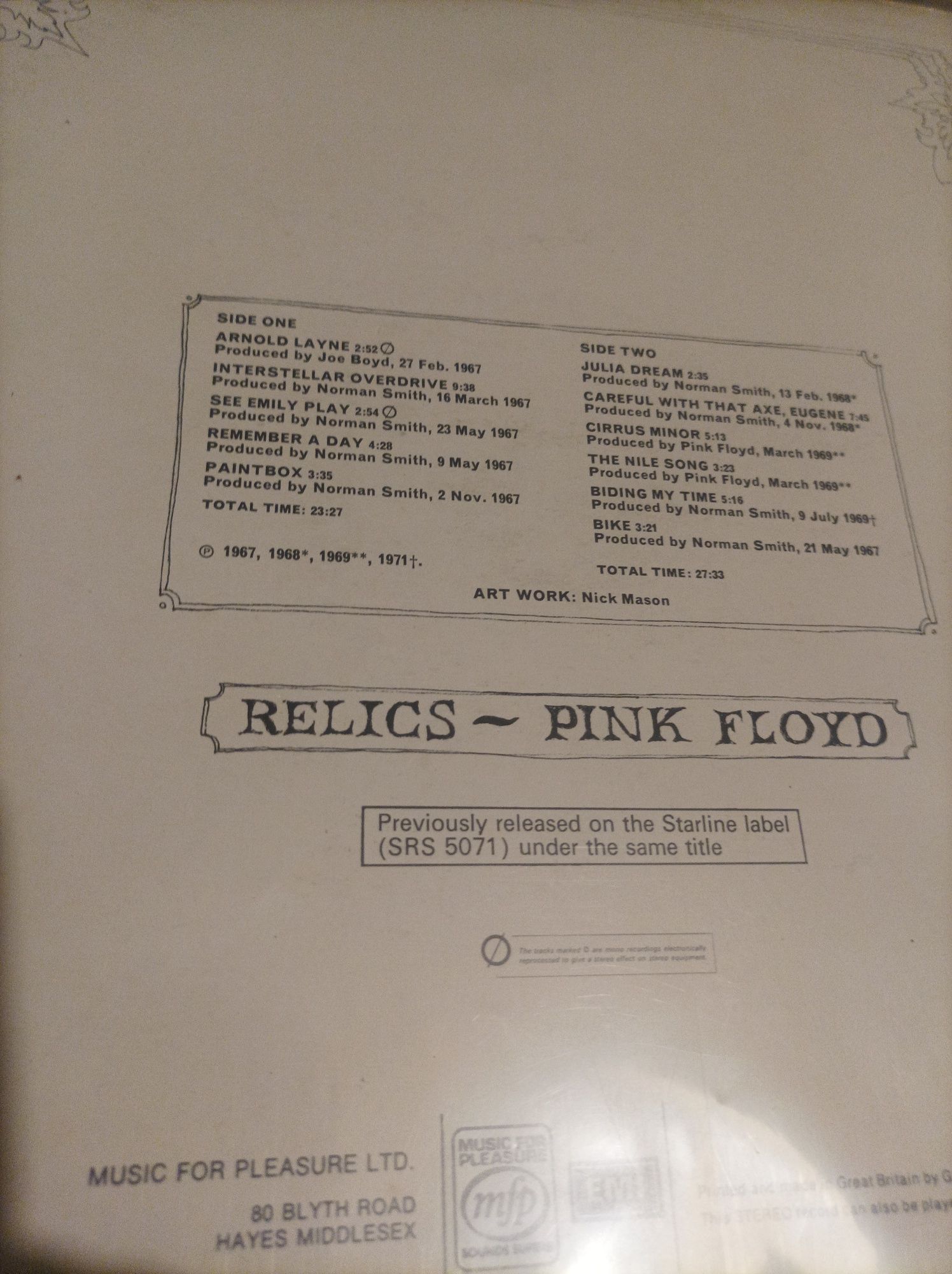 Pink Floyd - Relics NM UK