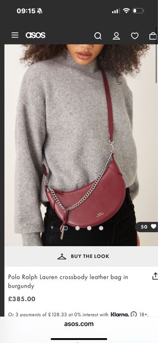 Torebka skórzana Ralph Lauren