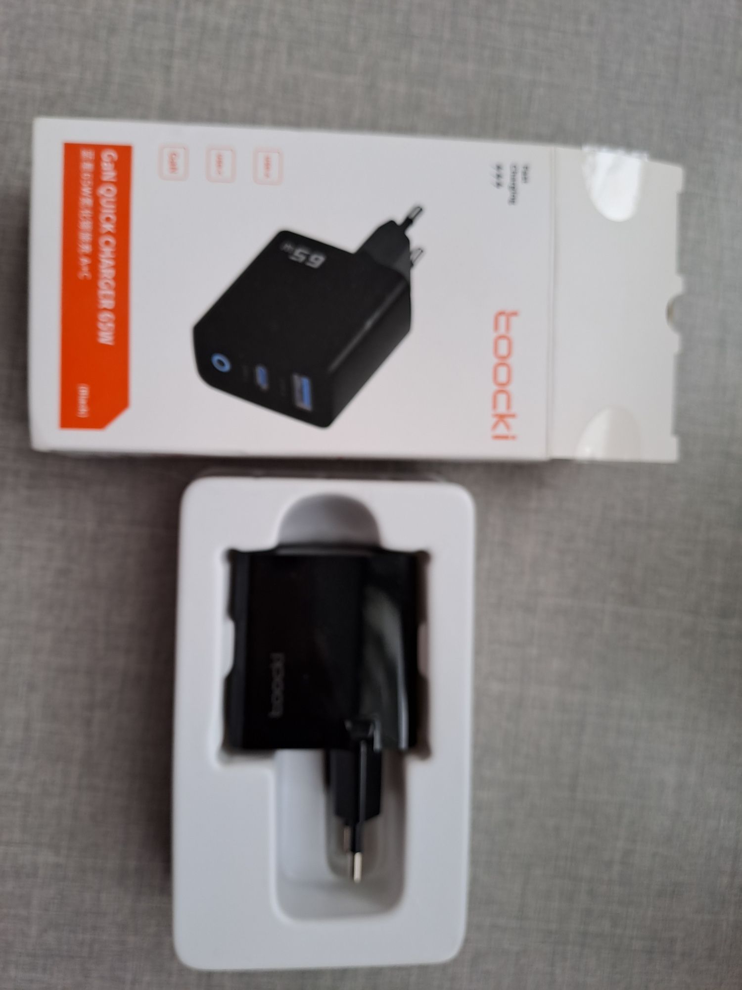 Швидка зарядка 65W Toocki, USB-A, USB-C