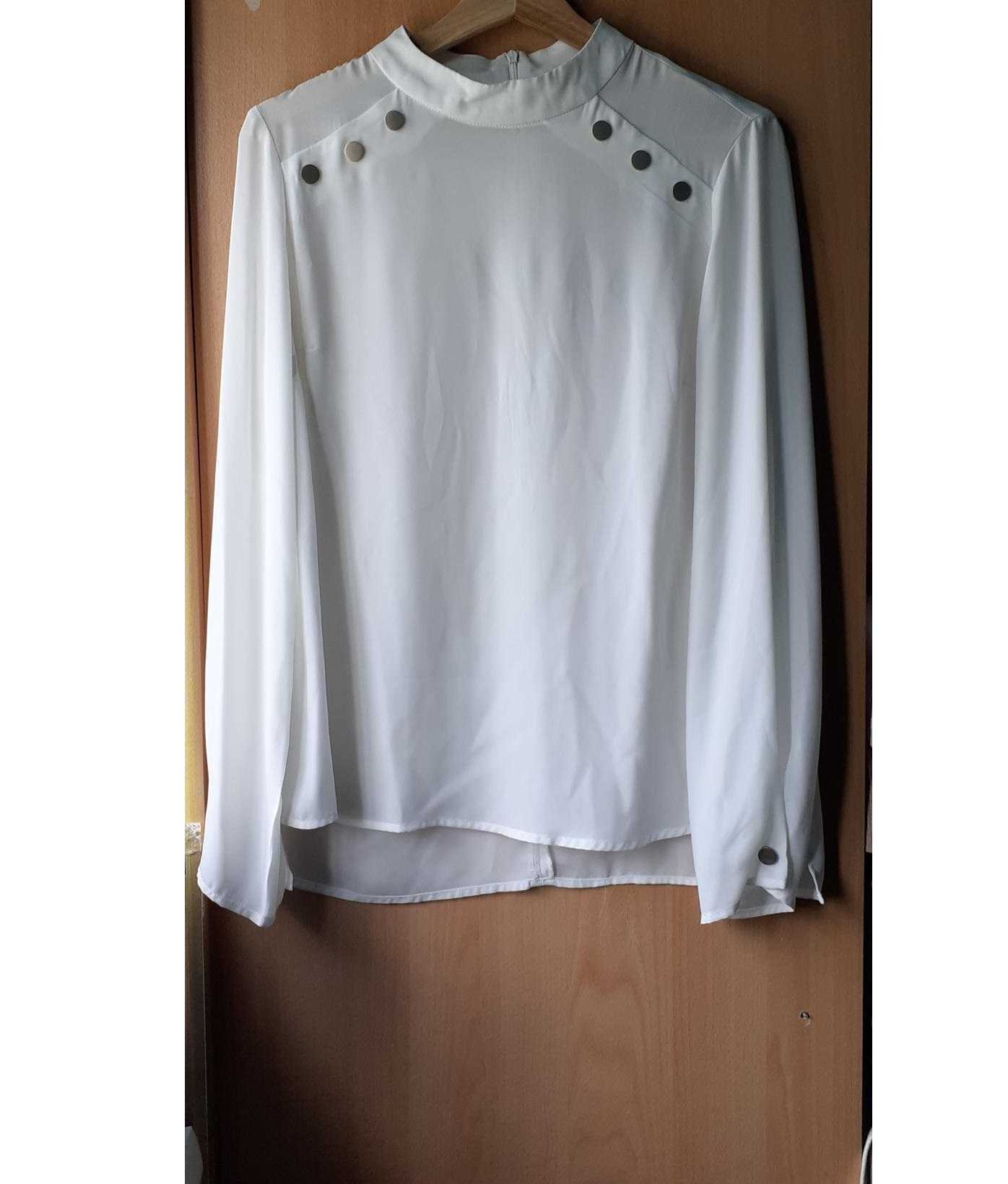 Blusa branca manga comprida M cortefiel