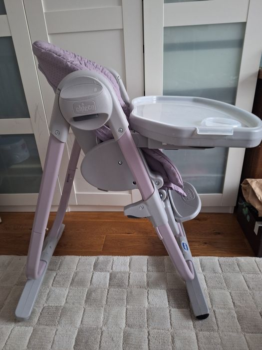 Krzesełko do karmienia Chicco Polly Magic Relax liliowe śliczne