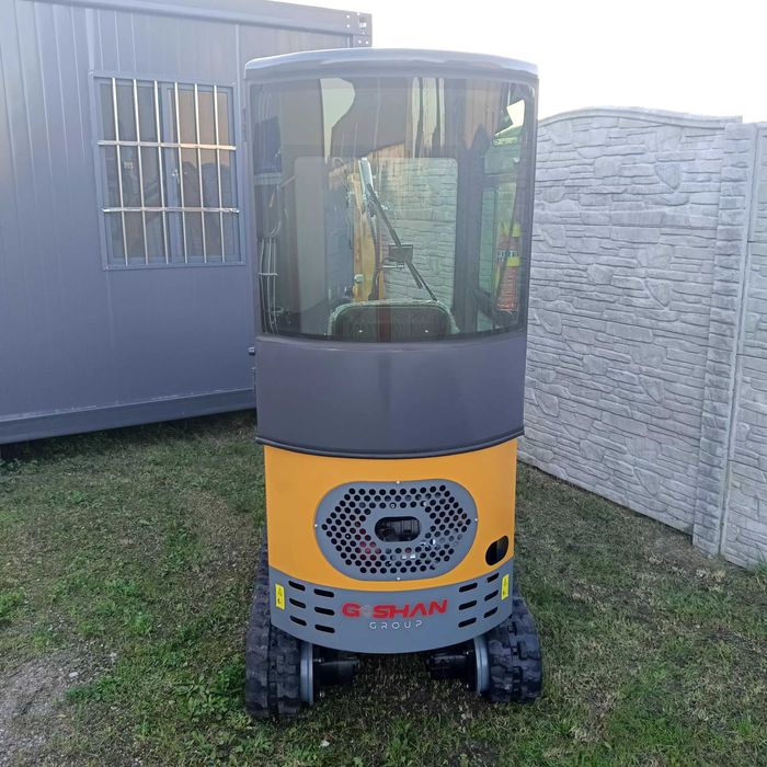 Minikoparka z Kabiną G-SHAN 1000 kg + szybko złączka, trzy łyżki 11 KM