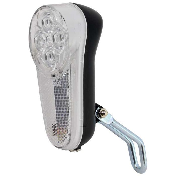Lampa przód JY371 4LED na Baterie Odblask CZARNA