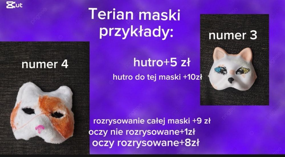 Terian maski na zamuwienie! Pisz numer maski w wiadomościach!!!