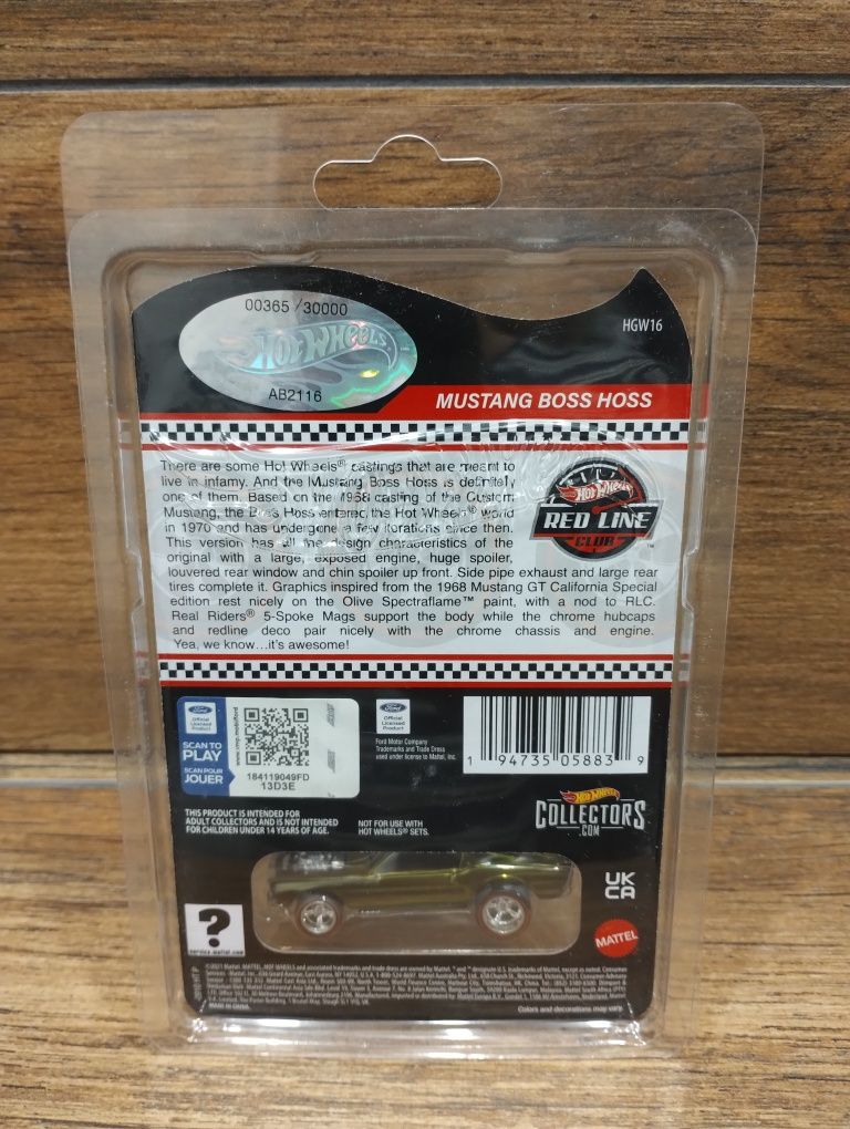 Hot Wheels rlc Mustang Boss Hoss