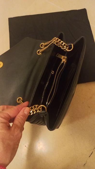 Mala YSL Preta com ferragens Douradas