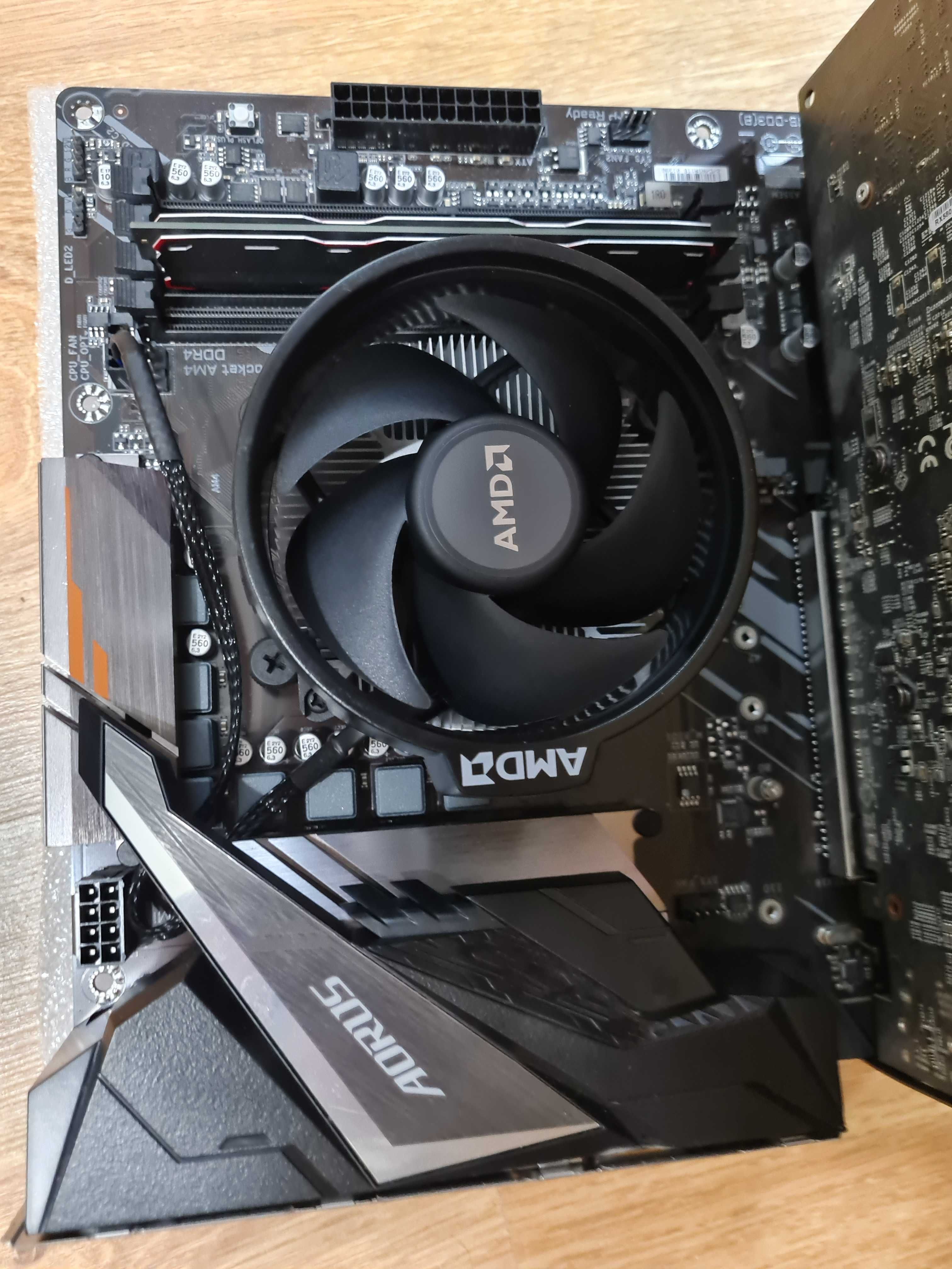 Zestaw Płyta+Procesor Ryzen 5+ karta graficzna RX580 8GB