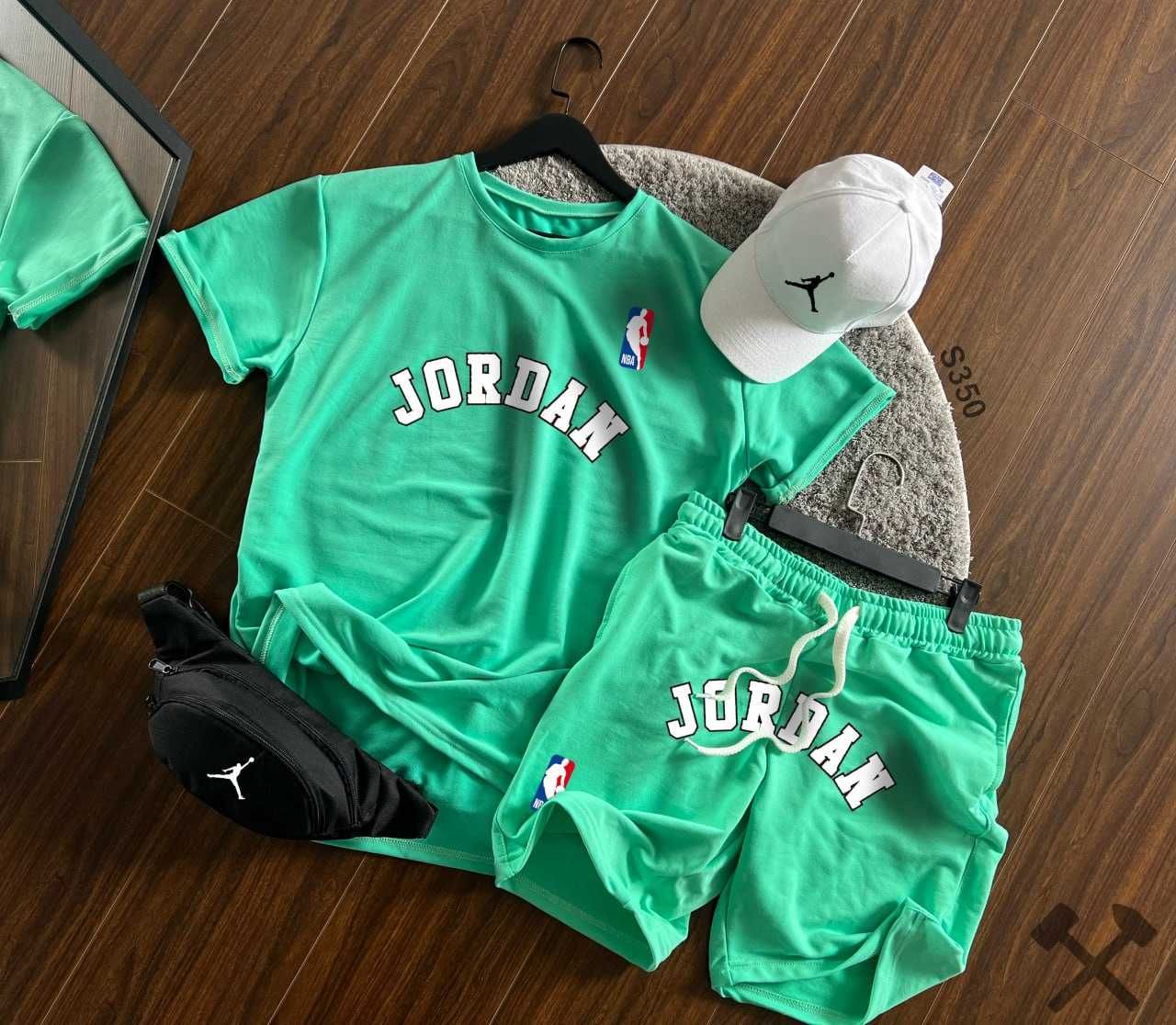 Мужской спортивный костюм летний Jordan nba шорты футболка Джордан нба
