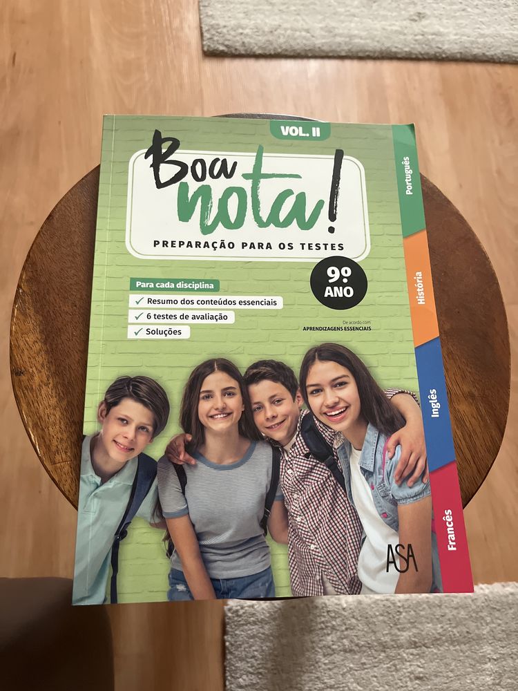 caderno para preparar os testes