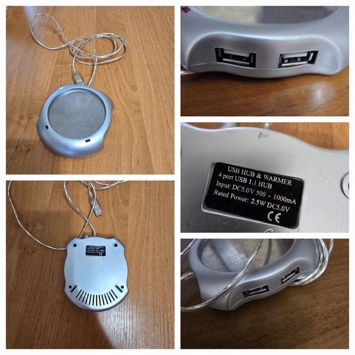 USB Hub&Warmer/4 × USB-розгалужувач із підігрівом для кухля