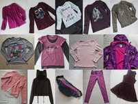Zestaw 14el 146/152 9 bluzek +Bluza-KOT +Kurtka +Sukienka +Getry+Nerka