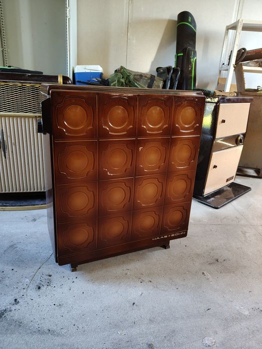 Piec kominek koza żeliwny z szamotką  do gotowania i ogrzewania