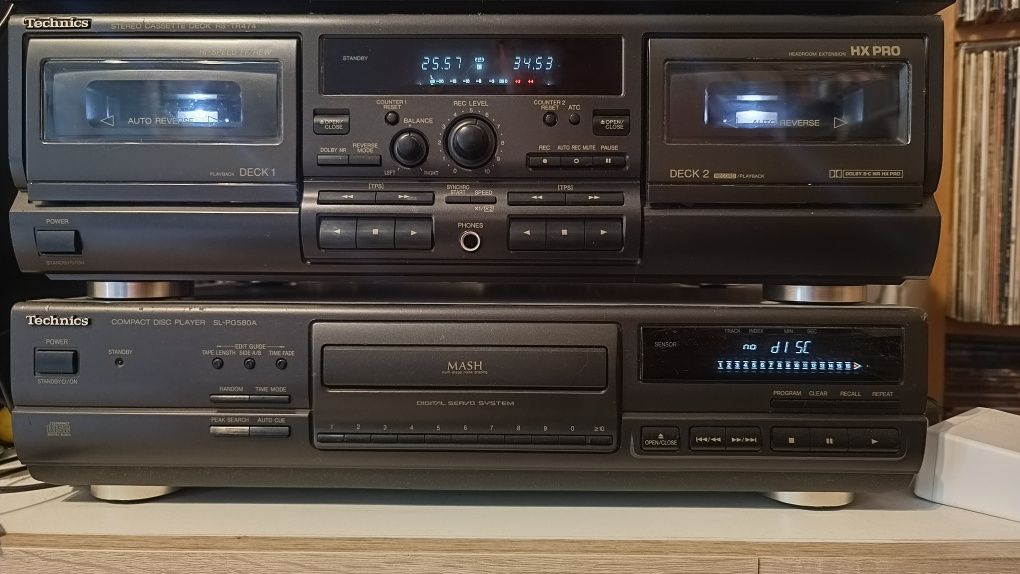 Technics RS-TR 474 deck i SL-PG 580A  CD Player