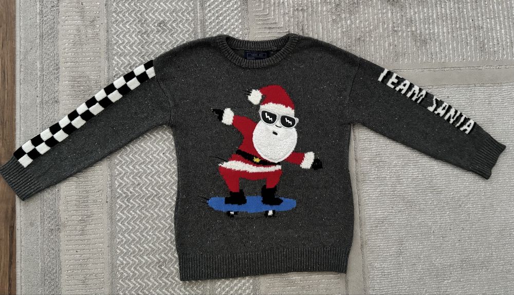 Sweter Next z motywem Christmas rozmiar 122