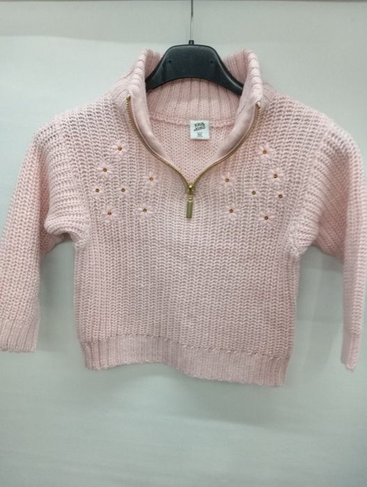 Gruby sweter dla dziewczynki roz dostępny od 92 do 116 cm