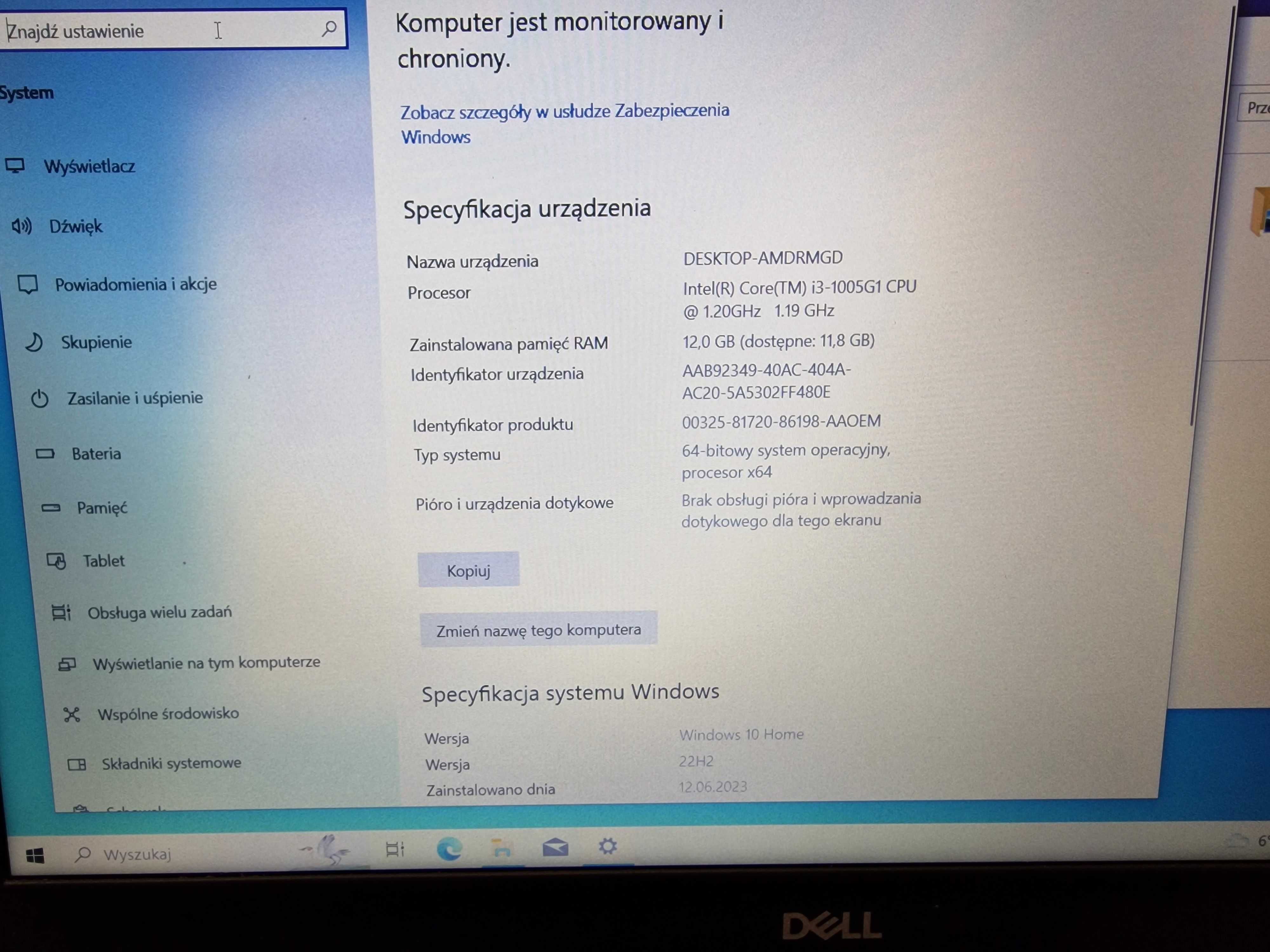 DELL Inspiron 3593/ i3-1005G1/ 12GB/ 500GB + HDD/ W10/ 15.6" FHD