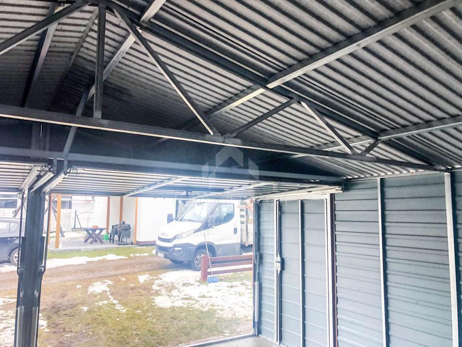 Garaż Blaszany 6X6M - 2X Brama - Drzwi - Drewnopodobny - Nb102