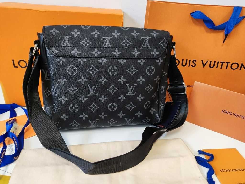 LOUIS VUITTON męska torba Listonoszka, skóra, Francja 03-87