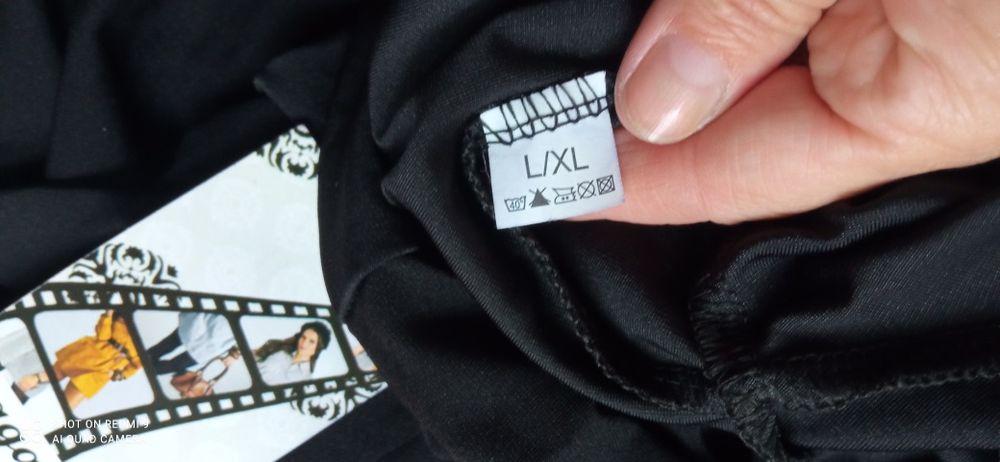 Nowe czarne eleganckie materiałowe spodnie rozm L/ XL