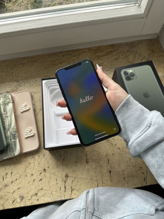 iphone 11 pro max 512gb midnight green zielony super stan zestaw