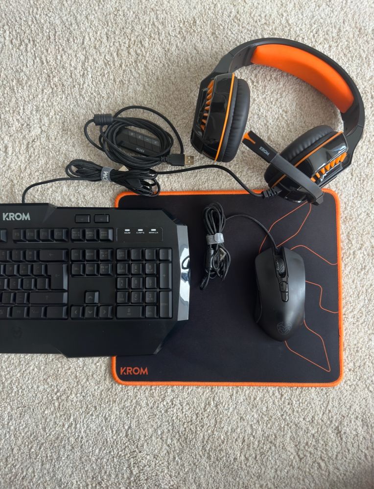 Teclado Rato Headset Gaming Krom