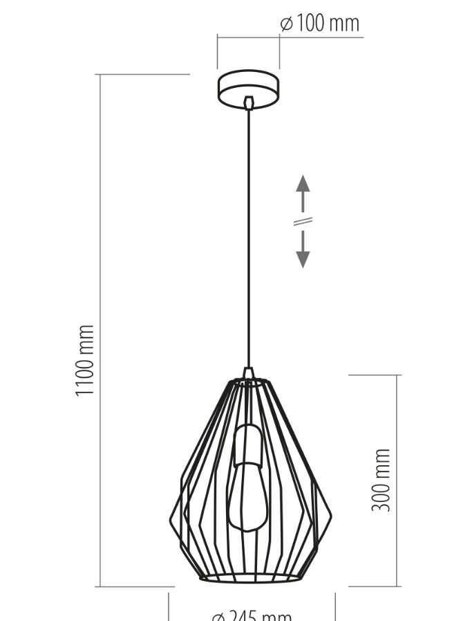Lampa wisząca czarna