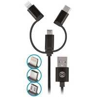 Kabel Microusb Iphone Typ C Nylon 3W1 Forever Czar