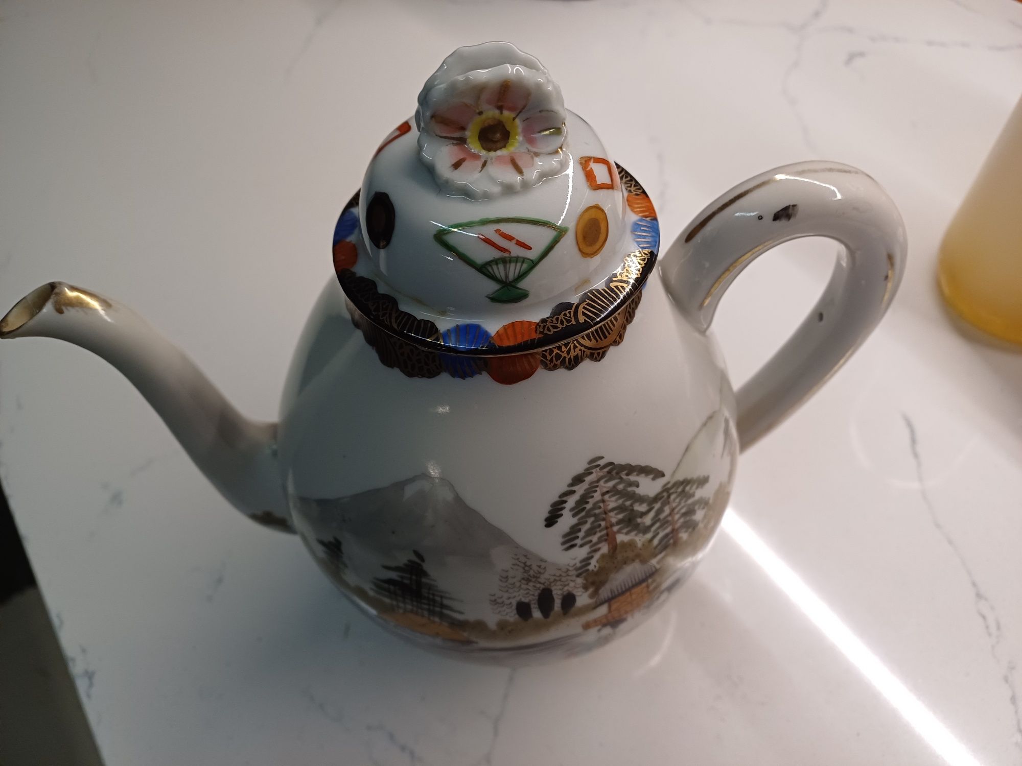 conjunto de chá porcelana chinesa muito antigo